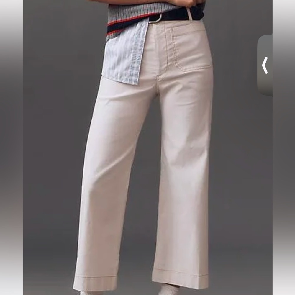 Anthropology MAEVE The Collete Wide Leg Pant in Light Pink